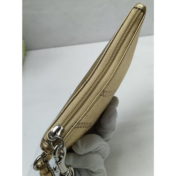 Coach Metallic Gold Zipper Closure Wristlet - Coin Wallet - Picture 3 of 11